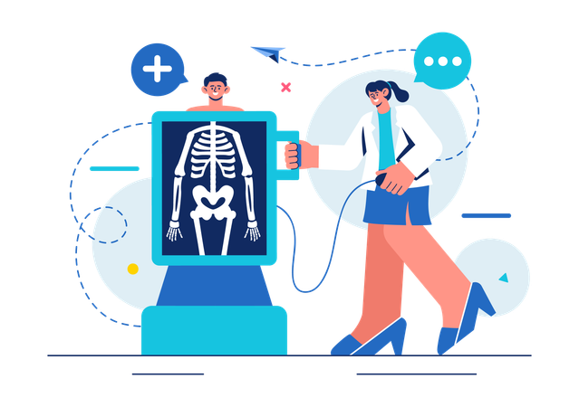 X Ray Examination  Illustration