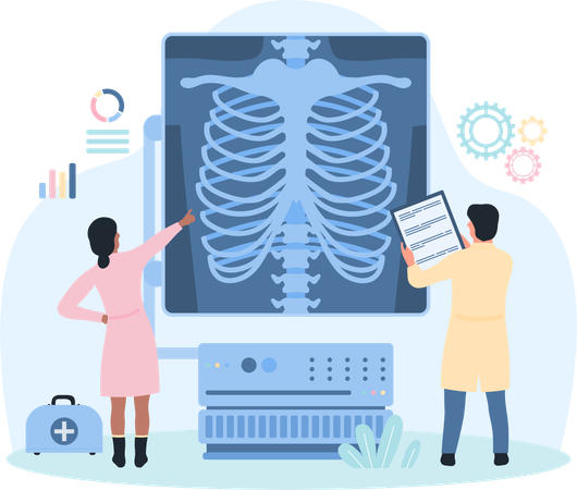 X ray report  Illustration