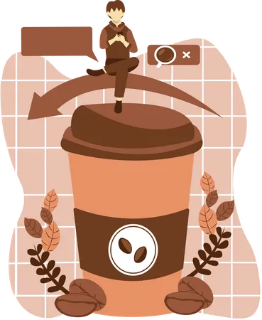 Xícara de café  Ilustração