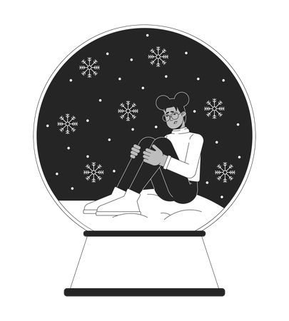 Xmas holiday depression  일러스트레이션