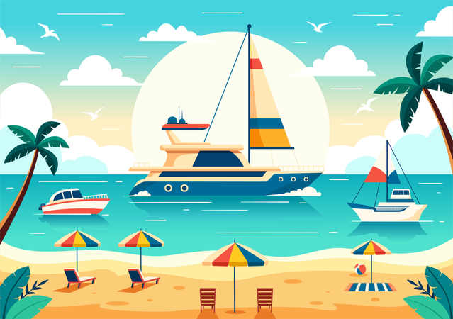 Yachts  Illustration