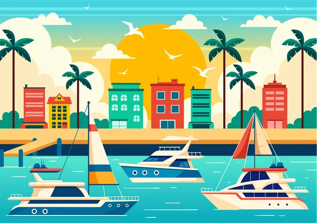 Yachts  Illustration