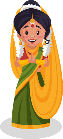 Yashoda maa in welcome pose  イラスト