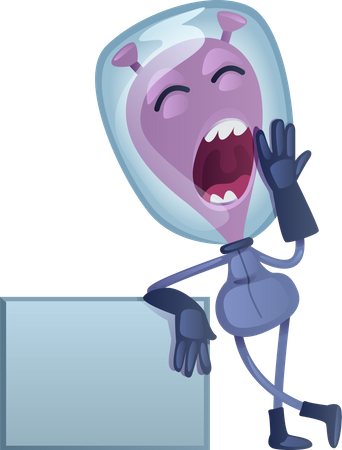 Yawning alien Illustration