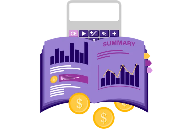 Year end financial summary  Illustration