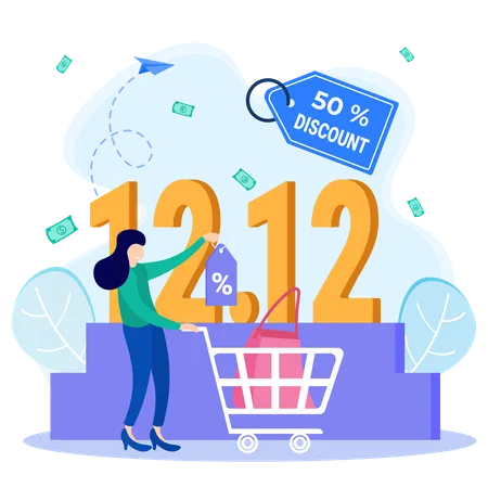 Year End Sale  Illustration