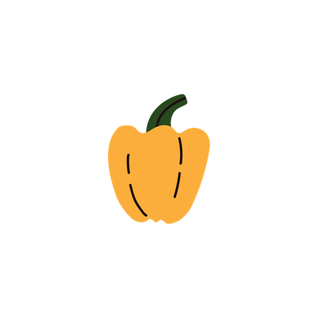 Yellow bell pepper  Illustration