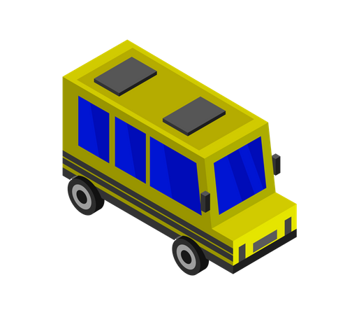 Yellow Bus Illustration