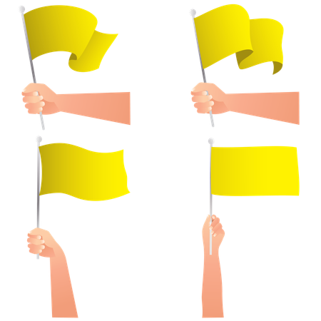 Yellow flag  イラスト