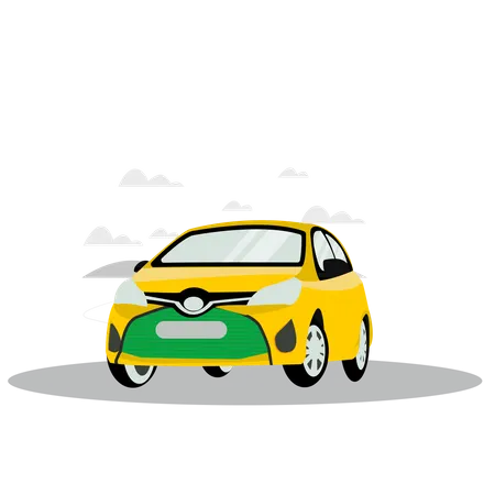 Yellow taxi Illustration