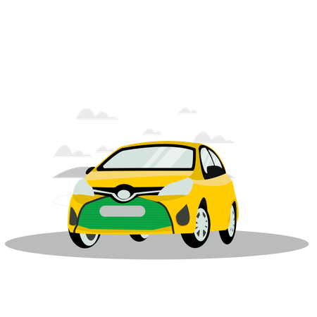 Yellow taxi  Illustration