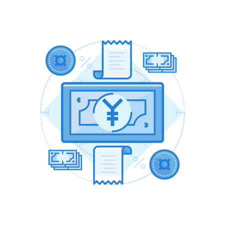 Yen Cash  Illustration