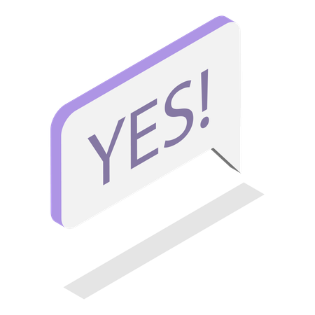 Yes Dialogue box  Illustration