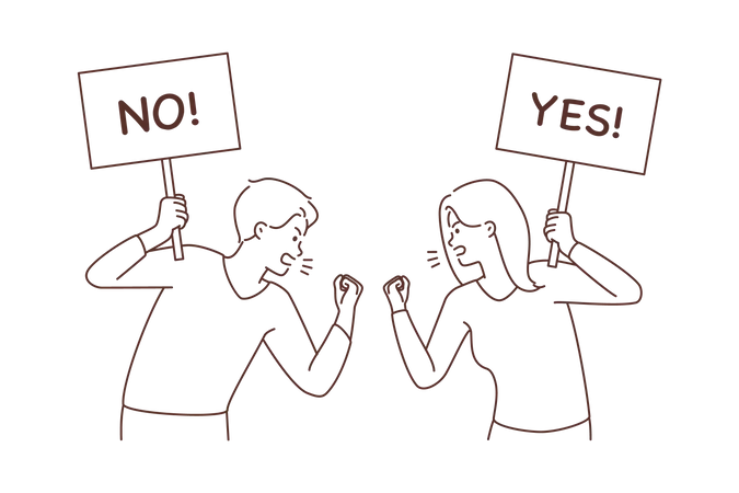 Yes or no  Illustration