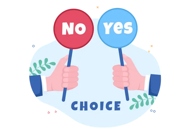 Yes or no choice  Illustration