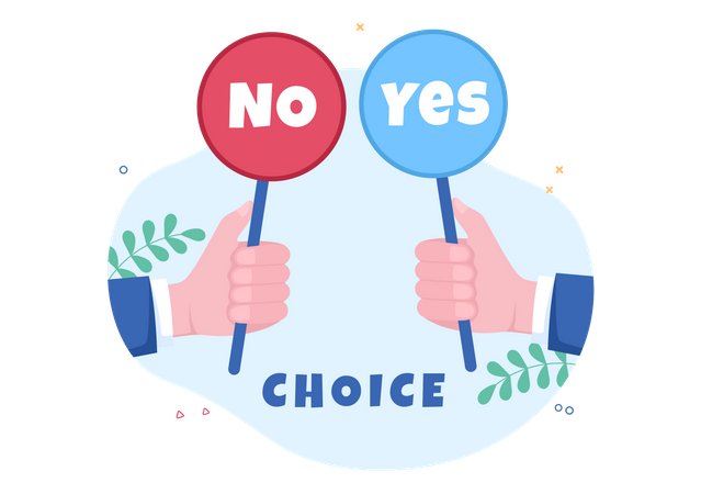 Yes or no choice  Illustration