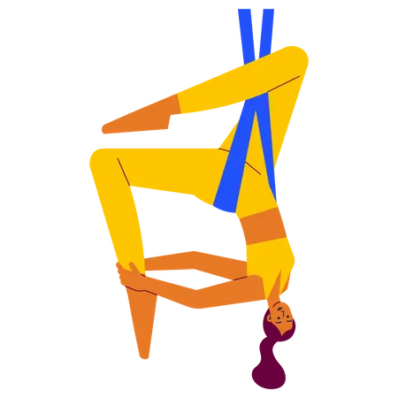 Yoga aérien  Illustration