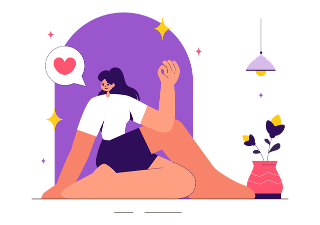 Yoga and Meditation Practices Illustration  Illustration