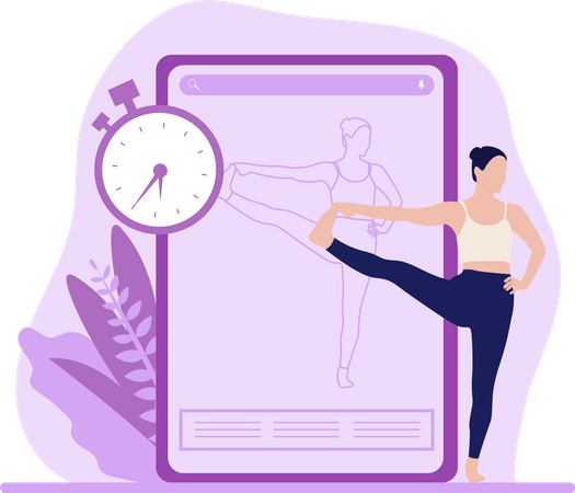 Yoga app  Illustration