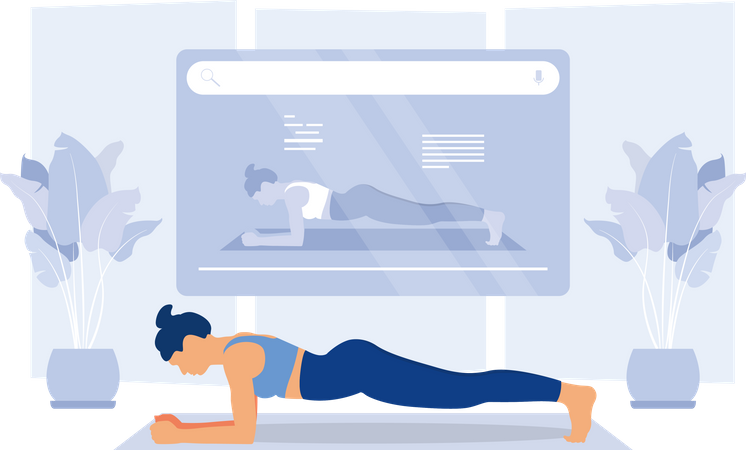 Yoga app  Illustration