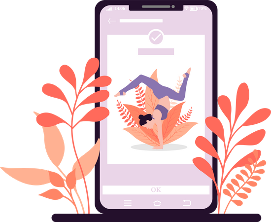 Yoga app  Illustration