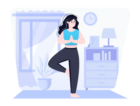Yoga balance Illustration
