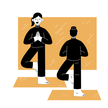 Yoga Class  Illustration
