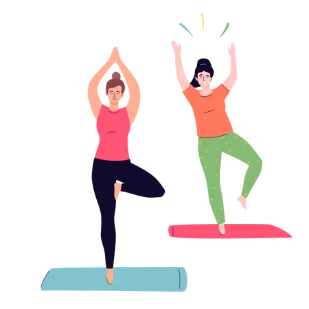 Yoga class  Illustration