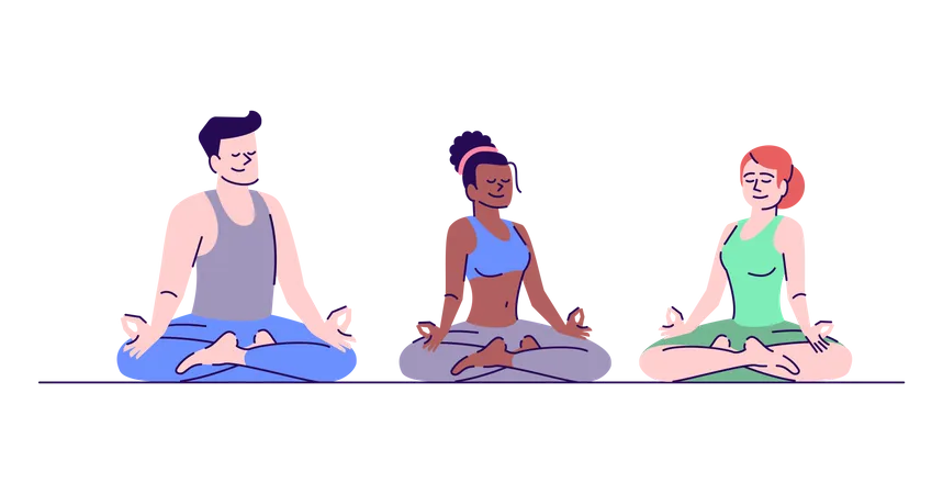 Yoga Class  Illustration