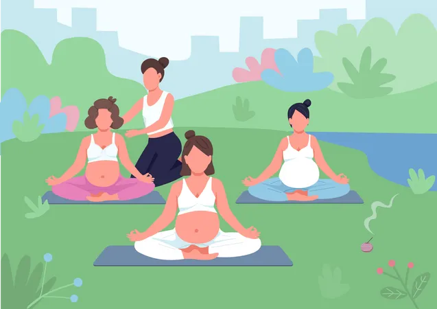 Yoga class  Illustration