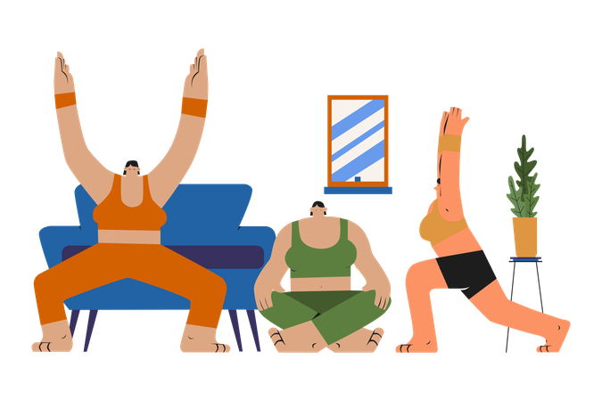 Yoga class  イラスト