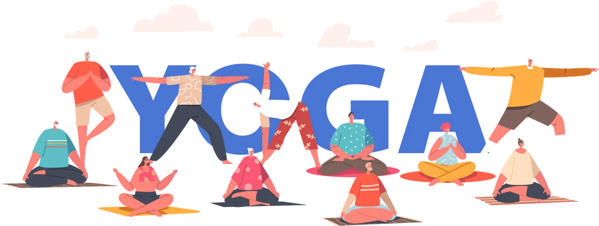 Yoga Day Illustration