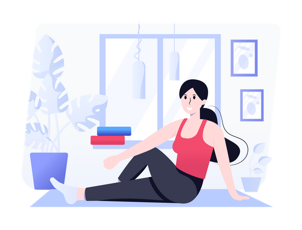 Yoga-Drehung  Illustration