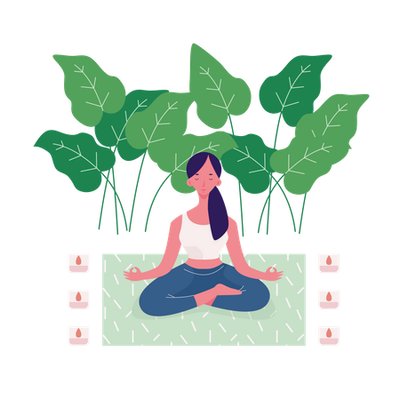 Yoga en plein air  Illustration