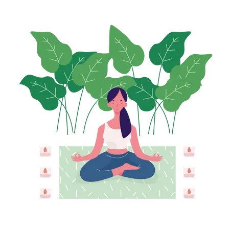 Yoga en plein air  Illustration