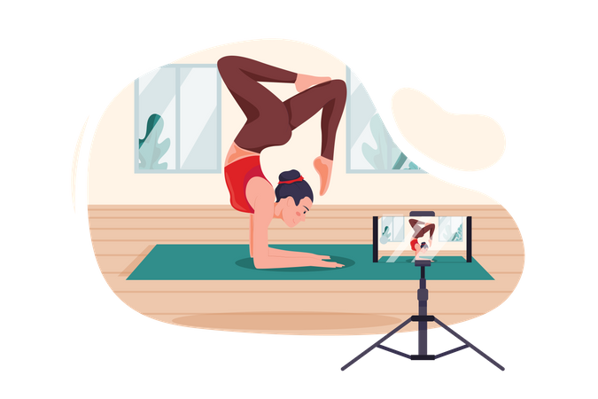 Yoga Expert streaming online by smartphone Illustration