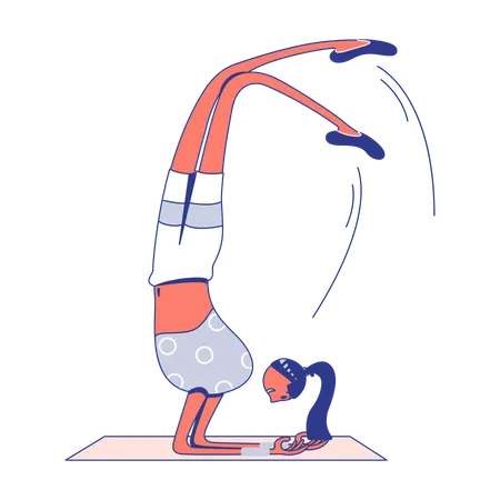 Fille de yoga  Illustration