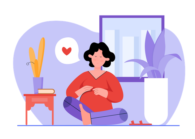 Yoga For Pregnancy  Illustration