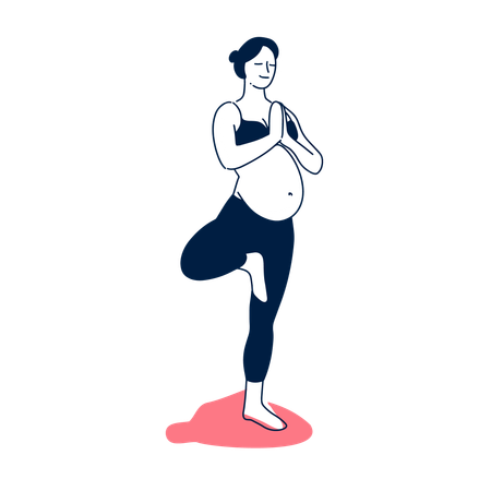 Yoga for pregnant female  Illustration