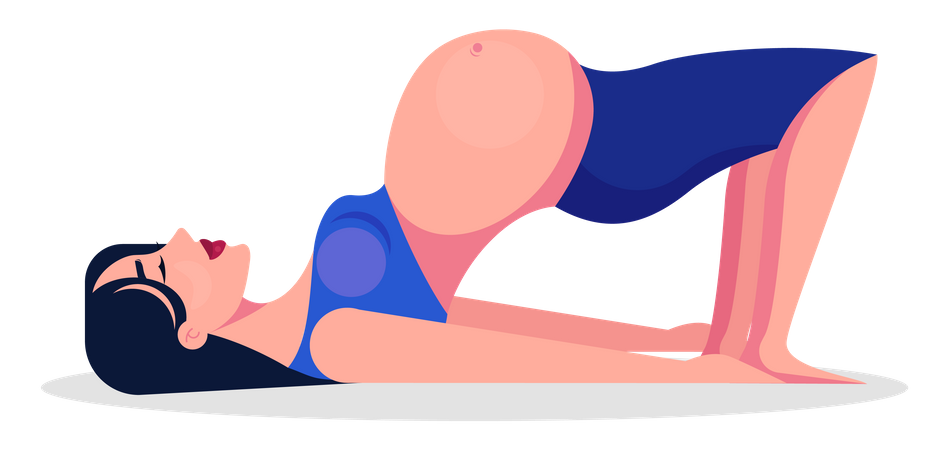 Yoga for pregnant woman Illustration