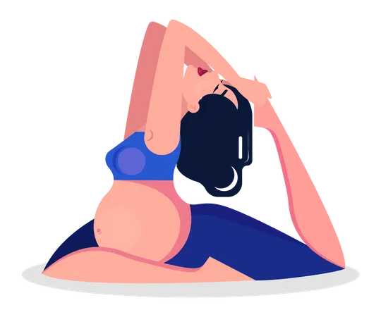 Yoga for pregnant woman  Illustration