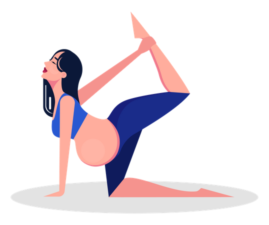 Yoga for pregnant woman Illustration