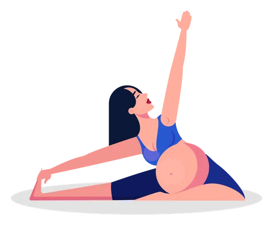 Yoga for pregnant woman  일러스트레이션