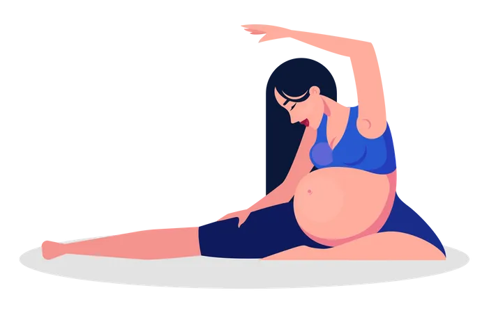 Yoga for pregnant woman  일러스트레이션