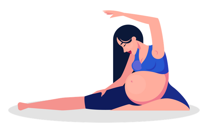 Yoga for pregnant woman  Illustration