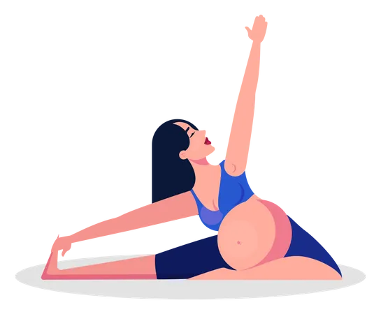 Yoga for pregnant woman  Illustration