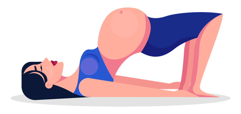 Yoga for pregnant woman  Illustration