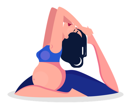 Yoga for pregnant woman  Illustration