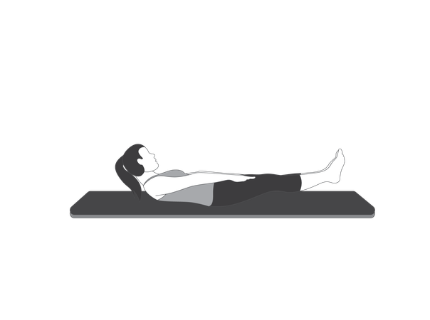 Yoga girl doing boat pose  Illustration