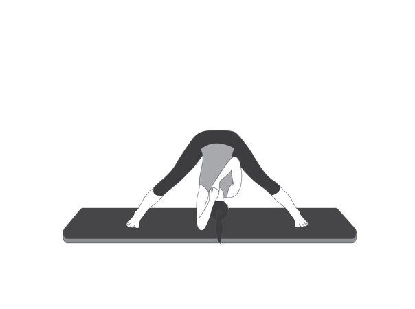 Yoga girl doing down forward pose  Illustration